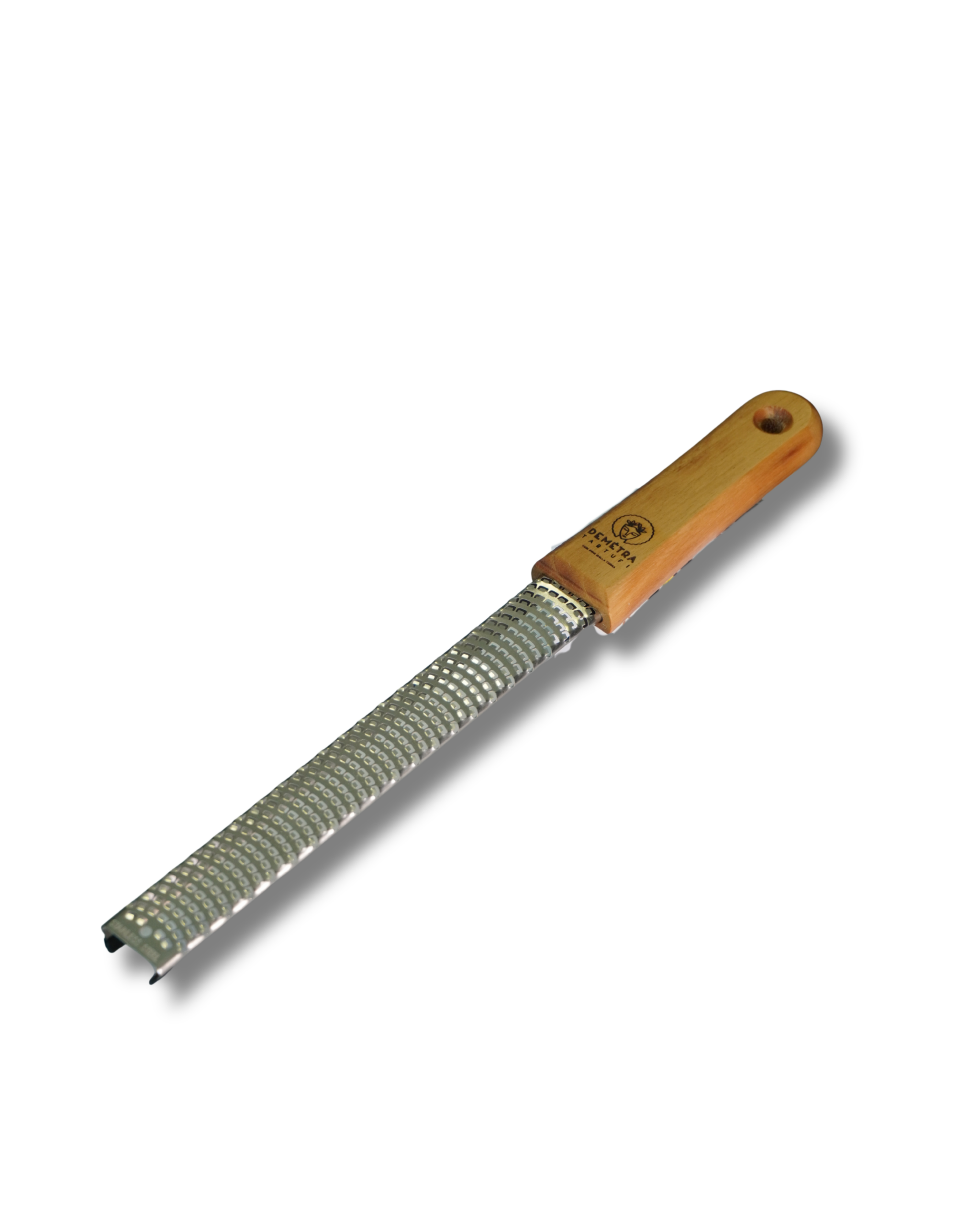 Grattugiatartufi - acciaio inox, manico in legno - taglio universale